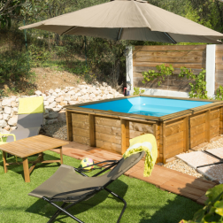 Piscine hors sol bois BWT Tropic Junior 2 x 2 x 0.64 équipée - 27160409
