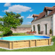 Piscine bois BWT Weva Octo 640 - Ext 644 x 404 cm / Int 590 x 350 cm - 271366210