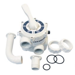 Vanne 6 voies side classic plus blanche complète 1" 1/2 entraxe 125 mm - 74999