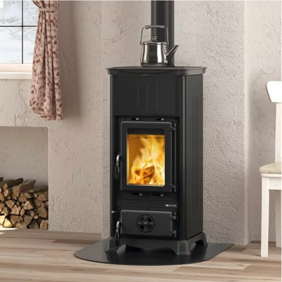 Poêle à bois fonte La Nordica Emiliana.16 Steel 6,5 kW noir anthracite - 3009230