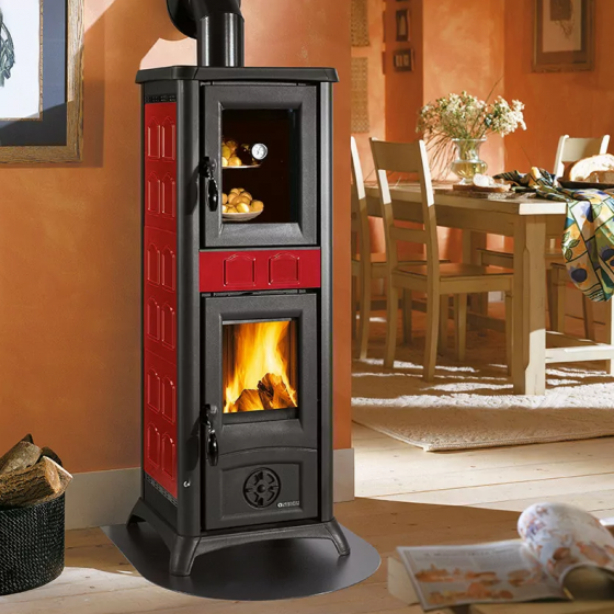 Poêle à bois fonte La Nordica Gemma Forno.165 Ceramica 7.3 kW