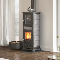 Poêle à bois fonte La Nordica Gemma Forno.165 Petra 7.3 kW en pierre - 3009310