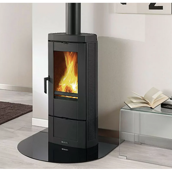 Poêle à bois fonte La Nordica Candy Lean noir anthracite 6,6 kW - 3007940