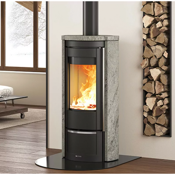 Poêle à bois fonte La Nordica Liù.16 7,5 kW en pierre naturelle - 3002710
