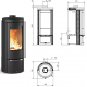 Poêle à bois fonte La Nordica Marlena.16 noir anthracite 7,5 kW - 3002840