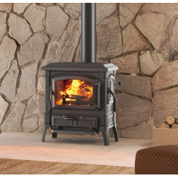 Poêle à bois fonte La Nordica Isetta Lean noir anthracite 7,7 kW - 3008240