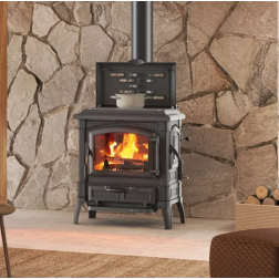 Poêle à bois fonte La Nordica Isetta CC Lean noir anthracite 7,7 kW - 3008440