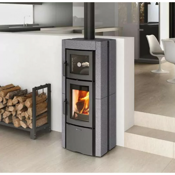 Poêle à bois fonte La Nordica Ester Forno 5.0 Vulcan 8 kW avec four - 30000711