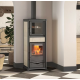 Poêle à bois fonte Nordica Rosella Plus Forno.165 Ceramica 9,4 kW