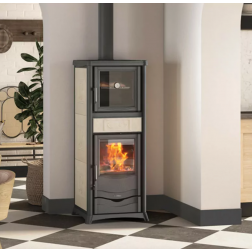 Poêle à bois fonte Nordica Rosella Plus Forno.165 Ceramica 9,4 kW
