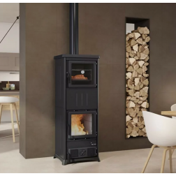 Poêle à bois fonte La Nordica Nova Forno.16 avec four 11,8 kW anthracite 3003230