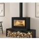 Poêle à bois fonte La Nordica Dante.16 noir opaque 12,4 kW - 3000440