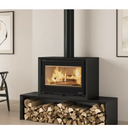Poêle à bois fonte La Nordica Dante.16 noir opaque 12,4 kW - 3000440