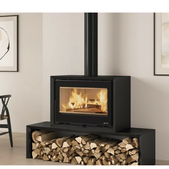 Poêle à bois fonte La Nordica Dante.16 noir opaque 12,4 kW - 3000440