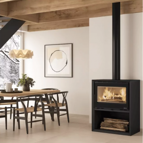 Poêle à bois fonte La Nordica Dante.16 Con Portalegna 12,4 kW - 3000441