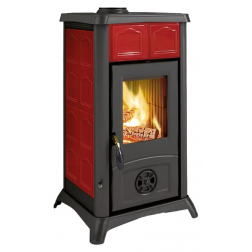 Poêle à bois fonte La Nordica Gemma Lean ceramica 6,5 kW