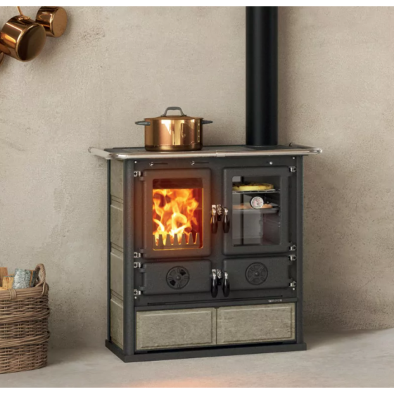 Cuisinière à bois La Nordica Rosetta.16 Petra 7,9 kW en pierre - 3003810