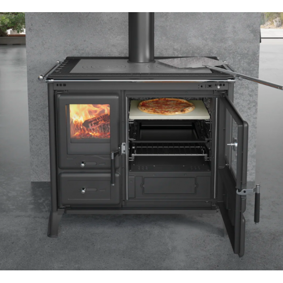 Cuisinière à bois La Nordica Gardenia XXL Steel 10,5 kW anthracite - 3007230