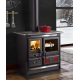 Cuisinière à bois La Nordica Rosa L.16 Steel 9,5 kW noir anthracite - 3003530