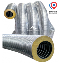 Flexible isolé pour tubage cheminée à la coupe