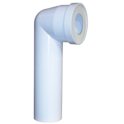 Pipe longue coudée recoupable Regiplast pour WC Ø 100 - Long 300 mm