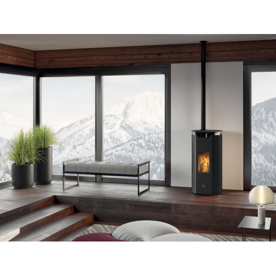 Poêle à granulés Edilkamin étanche EK63 Tweed90 Plus sortie haut