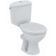 Pack WC au sol Porcher Noe à alimentation latérale et abattant - P026401