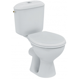 Pack WC au sol Porcher Noe à alimentation latérale et abattant - P026401