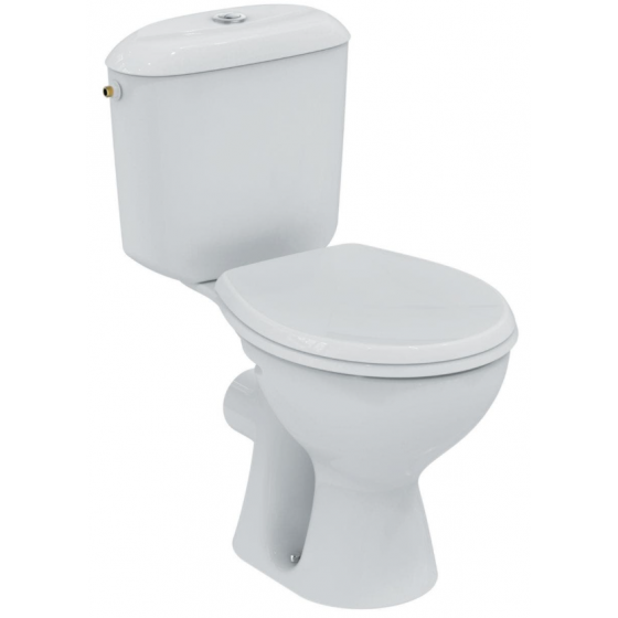 Pack WC au sol Porcher Noe à alimentation latérale et abattant - P026401