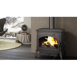 Poêle à bois en fonte Bronpi ETNA gris anthracite 11,3 kW