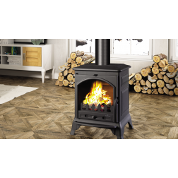 Poêle à bois en fonte Bronpi ORDESA gris anthracite 9 kW