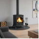 Poêle à bois en fonte Bronpi ORDESA gris anthracite 9 kW