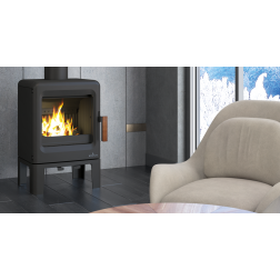 Poêle à bois en fonte étanche Bronpi LIRA gris anthracite 6,3 kW