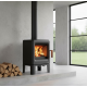 Poêle à bois en fonte étanche Bronpi LIRA gris anthracite 5 kW
