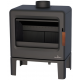 Poêle à bois en fonte étanche Bronpi KAREN gris anthracite 8 kW