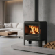 Poêle à bois en fonte étanche Bronpi KAREN gris anthracite 8 kW
