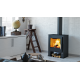 Poêle à bois Bronpi GIJON gris anthracite 9 kW avec range-bûches