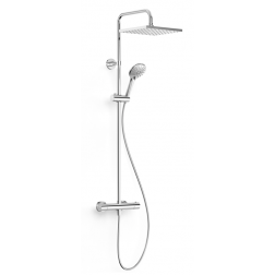 Colonne de douche TRES avec robinet thermostatique et volant carré