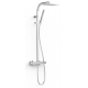 Colonne de douche inox TRES avec robinet thermostatique et volant carré 19039306