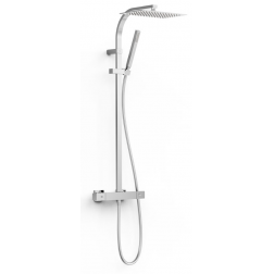 Colonne de douche inox TRES avec robinet thermostatique et volant carré 19039306