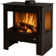 Poêle à bois 3 vitres Bronpi LORETTO avec vitre sérigraphiée 10 kW