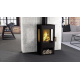 Poêle à bois 3 vitres Bronpi ESTRELLA avec range-bûche 7 kW