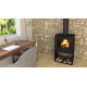 Poêle à bois ventilé Bronpi CROACIA-T avec range-bûche 9,5 kW