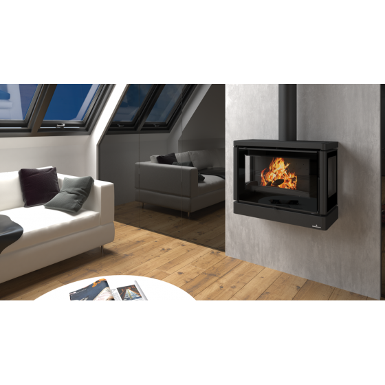 Poêle à bois suspendu 3 faces Bronpi Versalles-C 10 kW