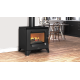 Poêle à bois Bronpi ORLY anthracite sur pieds 6 kW