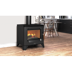 Poêle à bois Bronpi ORLY anthracite sur pieds 6 kW