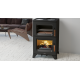 Poêle à bois Bronpi HILTON-C anthracite 14 kW avec four et plaque de cuisson