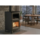 Poêle à bois Bronpi HILTON-H anthracite 14 kW avec four