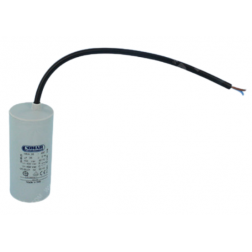 Condensateur 30 uF - Ø 38 mm Long 95 mm Sortie 2 Fils 450 V - 8174051