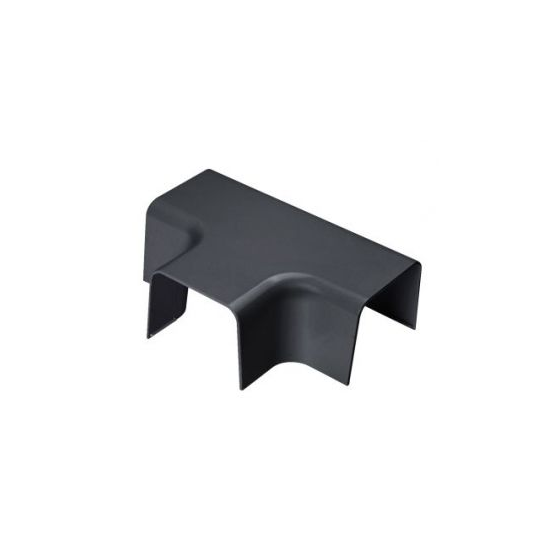 T de dérivation noir pour goulotte de climatisation 80 mm - CLI04378